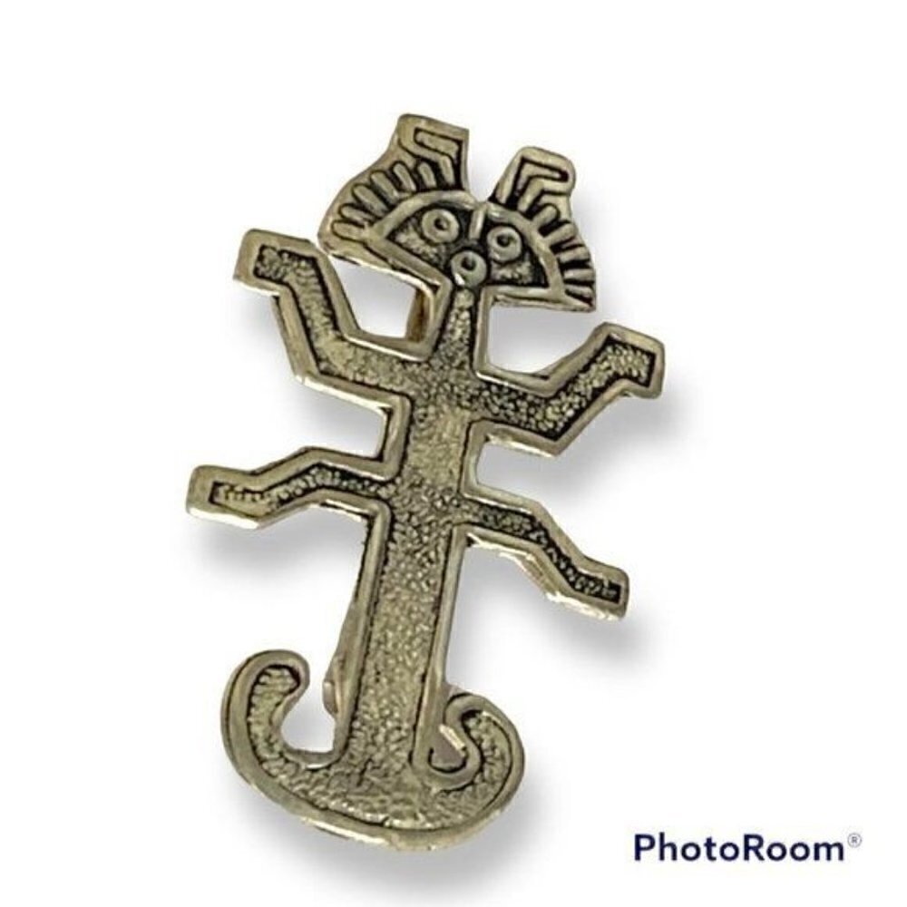 Vintage Tolima Figure Silver Pin Brooch